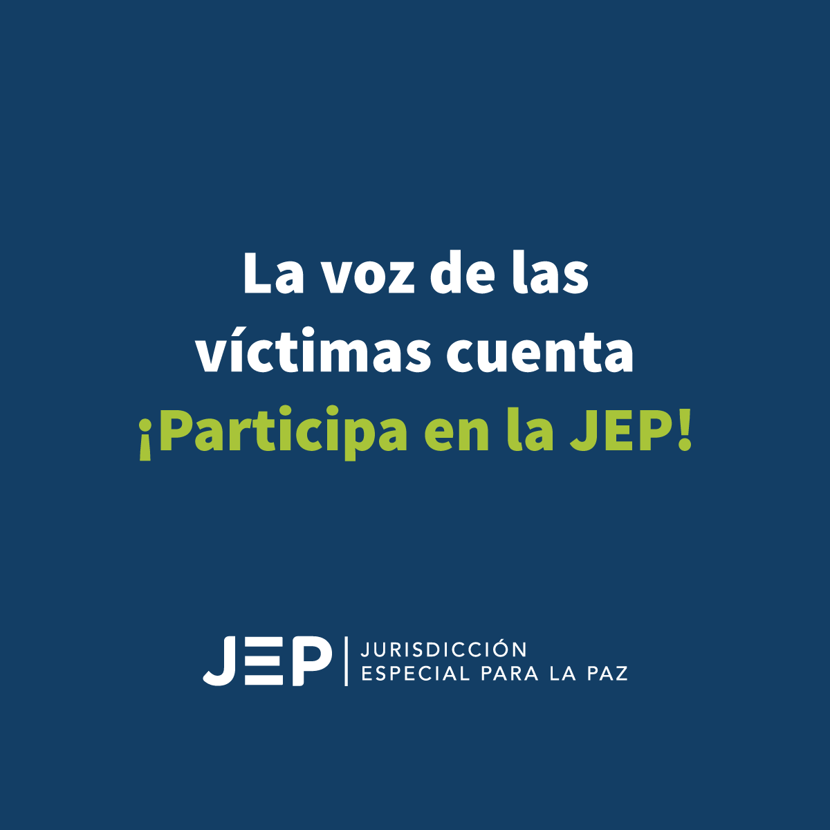 La voz de los víctimas cuenta ¡Participa en la JEP!
