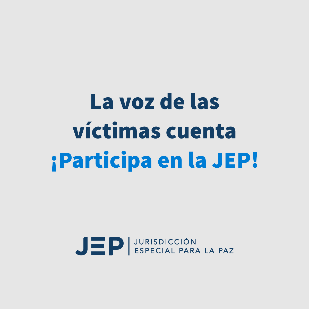 La voz de las víctimas cuenta ¡Participa en la JEP!
