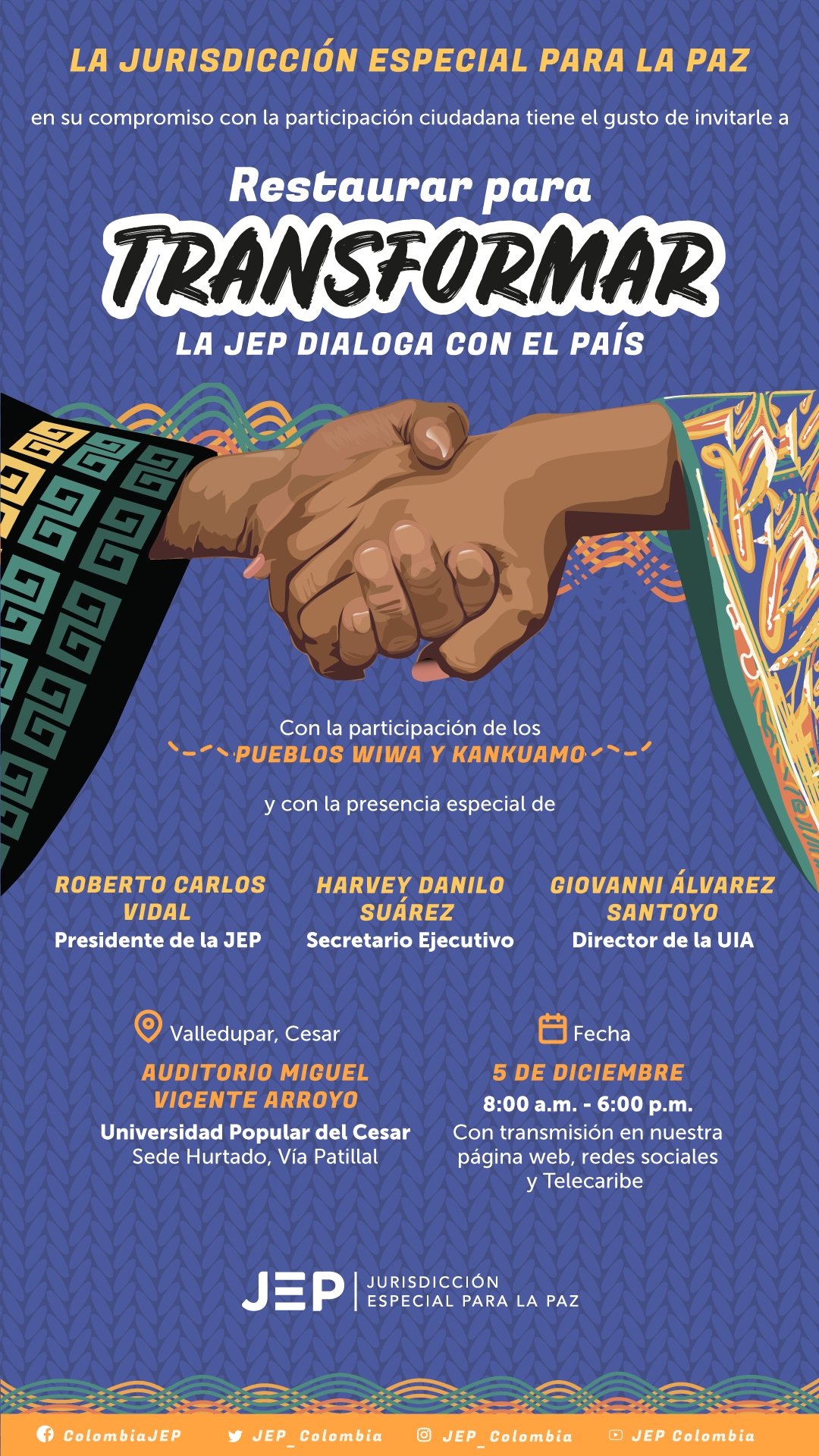 Invitacion a la Rendición de cuentas 2023 de la JEP