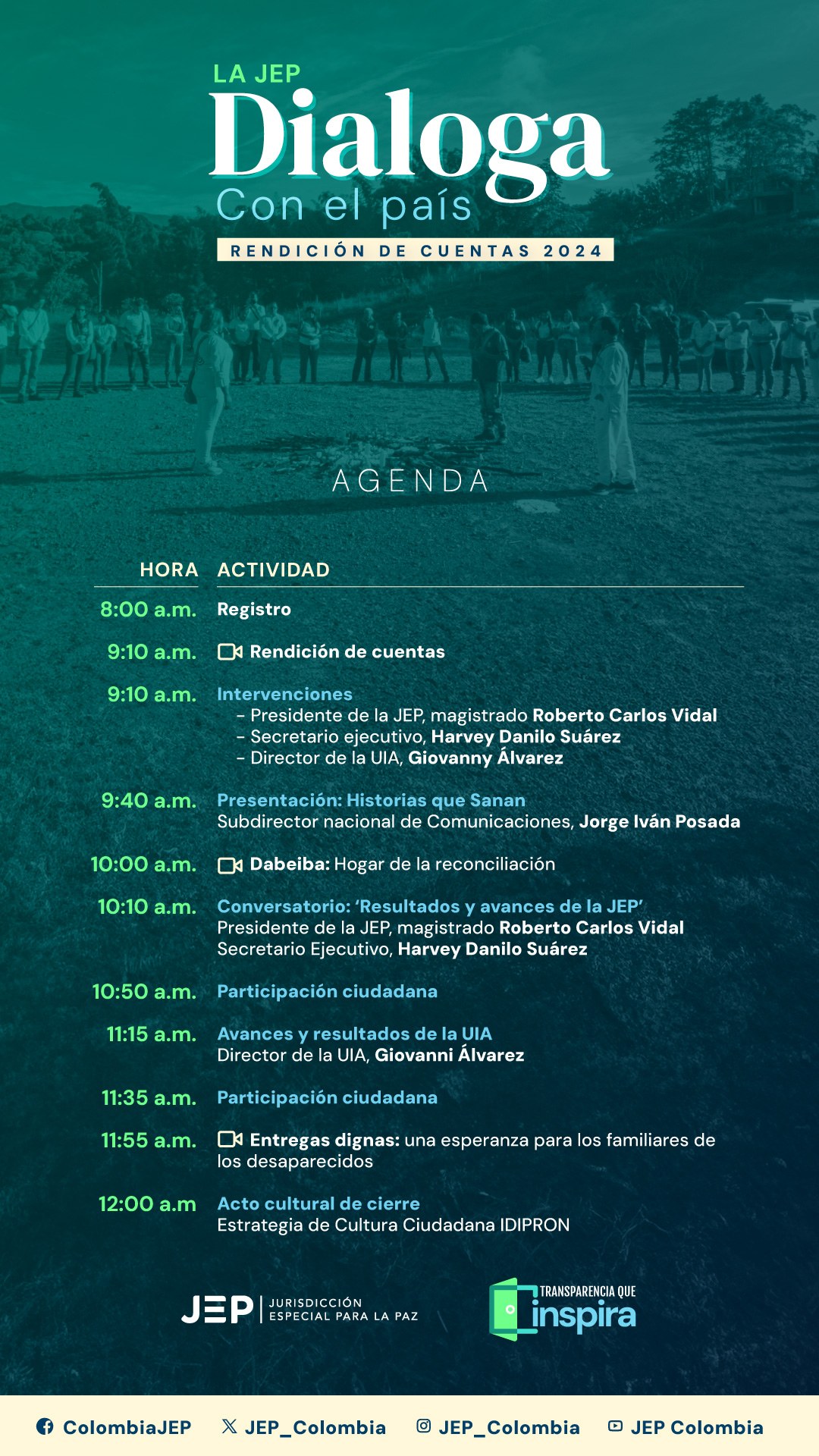 Rendición de cuentas 2024: La JEP dialoga con el país